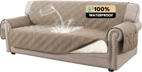 Miniatura 10 de PrinceDeco - Funda para sofá reclinable 100% impermeable, funda para sofá para sala, protector de muebles resistente al agua con correas elásticas