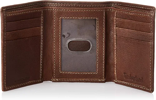 Miniatura 5 de Timberland Cartera triple de piel auténtica con bloqueo RFID para hombre
