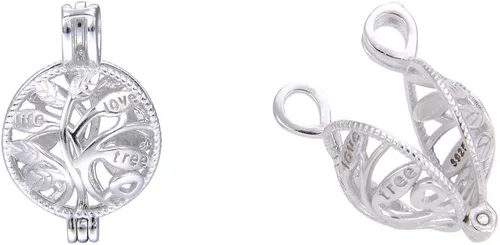 Miniatura 8 de Adabele - Auténtica plata de ley 925 con alas de ángel y corazón, joyería hipoalergénica, resistente al deslustre, para colgante de cuentas de 0.23