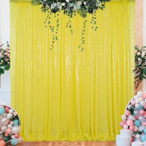 Miniatura 28 de ShinyBeauty Cortinas de lentejuelas 2 paneles de 2 x 8 pies, cortinas de fondo de fiesta verde azulado con purpurina para bodas, Navidad, Año Nuevo
