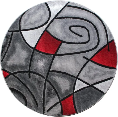 Miniatura 10 de Masada Rugs, Alfombra moderna y contemporánea, color morado, gris y negro (2 pies x 3 pies)