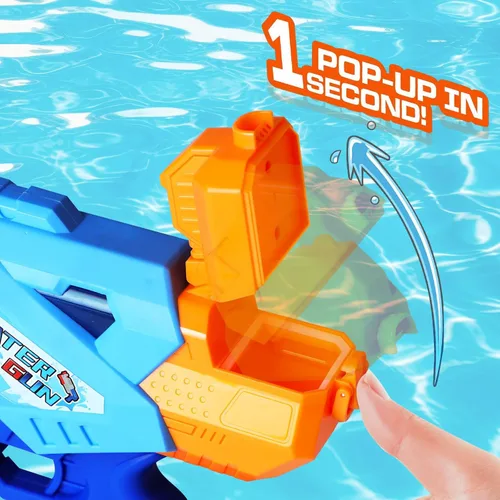 Miniatura 4 de Quanquer Pistolas de agua de 1200 cc para niños y adultos, paquete de 2 súper remojadores de agua con excelente rango, ideas de regalo para verano
