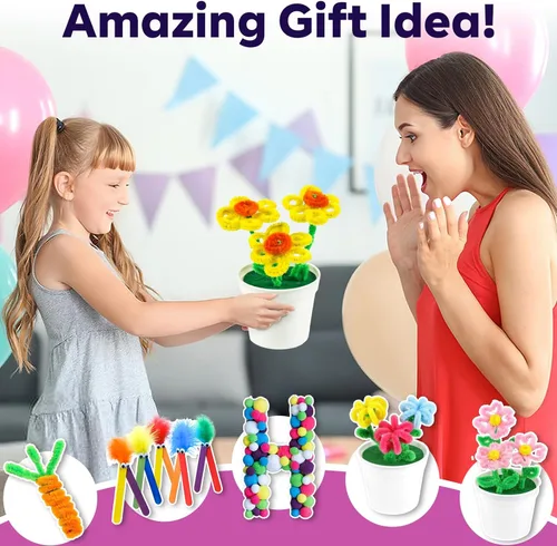 Miniatura 6 de FunzBo suministros de arte y manualidades para niños – Kit de suministros de arte para manualidades para niños de 4 5 6 7 8 9 – todo en uno D.I.Y.