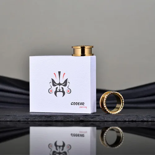 Miniatura 7 de COOEAR Tapones y túneles de acero inoxidable con rosca trasera, polea, boca, oreja, tamaño de expansión de 0.00 oz a 1 pulgada.