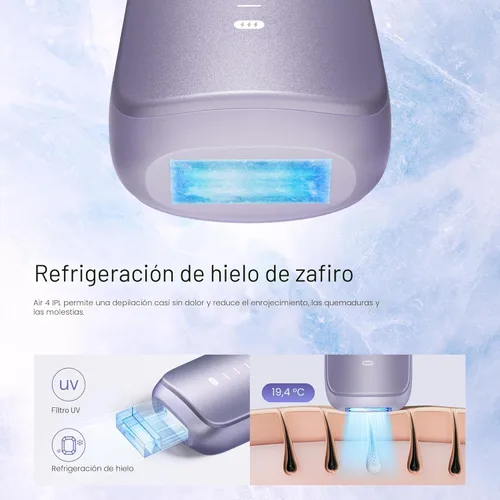 Miniatura 3 de Ulike Dispositivo de depilación láser Air 4 Ipl regalo para mujeres y hombres, reducción permanente del vello frío y permanente para depilación casi