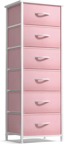 Miniatura 11 de Sorbus Cómoda de tela para dormitorio de niños, cómoda de 5 cajones, torre de almacenamiento alta, organizador de ropa, para armario, sala