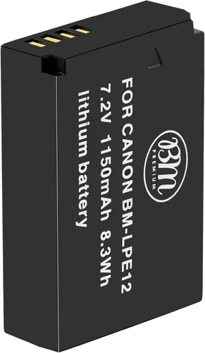 BM Premium Batería LP-E12 para cámaras digitales Canon EOS-M, EOS M2, EOS M10, EOS M50, EOS M50 Mark II, EOS M100, EOS M200, SX70 HS, Rebel SL1