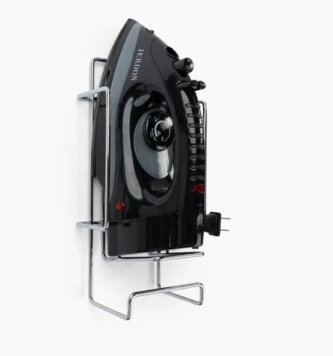 Miniatura 7 de Jerdon Plancha de vapor para ropa, plancha de hotel de 1200 W con cable retráctil de 7 pies, suela antiadherente, doble apagado automático, Negro