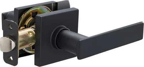 Miniatura 8 de Amazon Basics - Manilla contemporánea de puerta, modelo Stamford, privacidad - Negro mate, paquete de 1