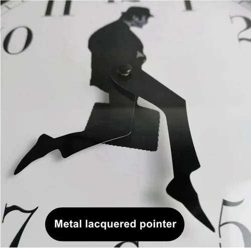 Miniatura 6 de TANKRIN Ministry of Silly Walks - Reloj de pared para dormitorio, cocina, sala de estar, regalo novedoso para decoración del hogar (negro)