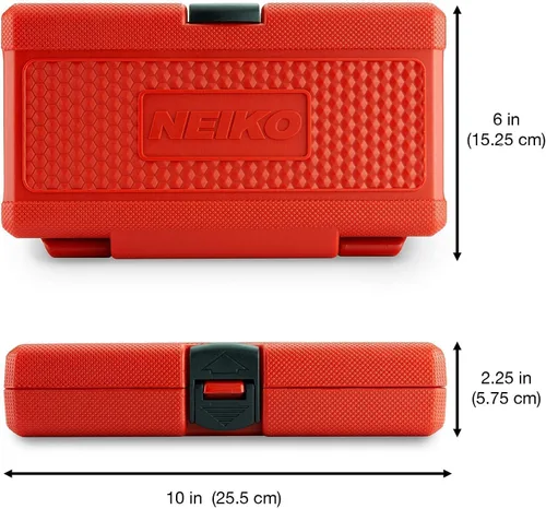 Miniatura 4 de NEIKO 02434A - Juego de llaves de impacto estándar y profundo de 3/8 pulgadas, 6 puntas, tamaños SAE desde 5/16" hasta 7/8", acero CrV, 20 piezas