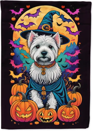 Miniatura 82 de Caroline's Treasures DAC1466GF - Bandera decorativa para jardín de Halloween de Affenpinscher Witchy para jardín, decoración para patio exterior