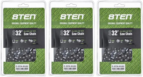 Miniatura 58 de 8TEN Cadena de motosierra semi cincel de 6 pulgadas .050 1/4 42 DL para Worx WG320 Black & Decker LLP120 (paquete de 3)