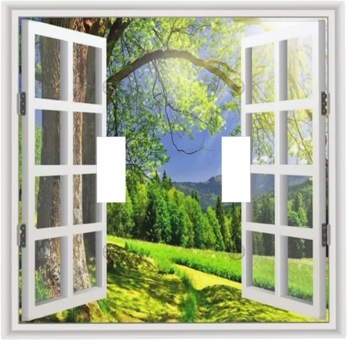 Miniatura 87 de Cubierta para Interruptor de Luz Árbol Morado 3D de 2 Gang Placa de Pared Placa de Interruptor de Luz Doble Toggle Cubiertas Decorativas