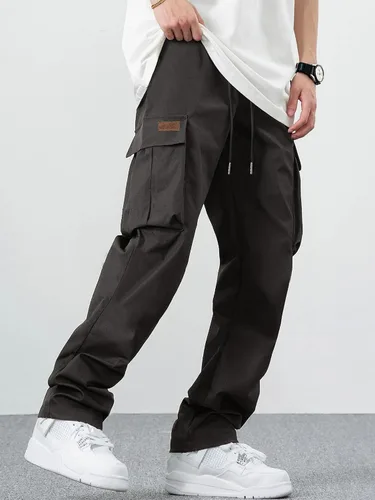 Miniatura 5 de PLEPAN Mens Cargo Pants Casual Hiking Joggers Sweatpants Lightweight Drawstring Work Pants with 4 Pockets