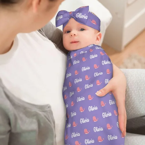 Miniatura 5 de Manta personalizada para bebé con capucha para niña y niño con nombre Mantas personalizadas para bebés para niñas y niños con nombre Artículos
