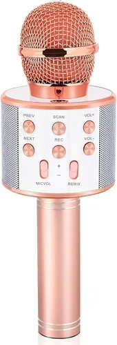 Juguetes para niñas de 5 a 12 años, micrófono inalámbrico Bluetooth de karaoke para niños, juguetes populares para niños de 5, 6, 7, 8, 9, 10, 11,