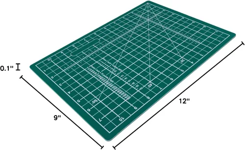 Miniatura 2 de Huron Alfombrilla de corte autorreparable de precisión de 9 x 12 pulgadas (A4) para manualidades, pasatiempos, costura y álbumes de recortes