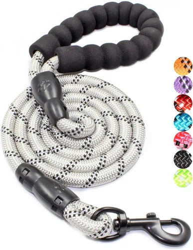 Miniatura 40 de BAAPET Correa para perro de 2/4/5/6 pies con cómodo mango acolchado e hilos altamente reflectantes para perros pequeños, medianos y grandes