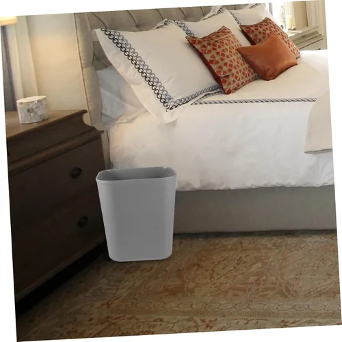 Miniatura 3 de Pequeño bote de basura de oficina 15l contenedor de basura de cocina papelera tapa Gris