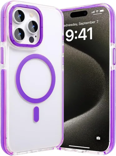 Miniatura 17 de Funda magnética diseñada para iPhone 11 Pro Max, [probada en caídas de grado militar] [compatible con MagSafe] Funda protectora delgada translúcida
