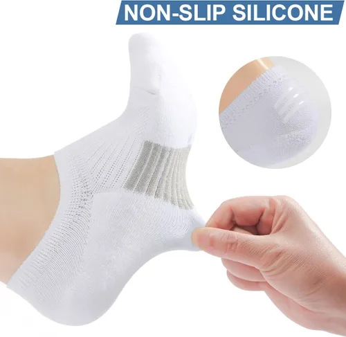 Miniatura 5 de Toes Home Calcetines invisibles para mujer, acolchados, de corte bajo, atléticos, ocultos, para tenis, tobillos, calcetines invisibles para correr