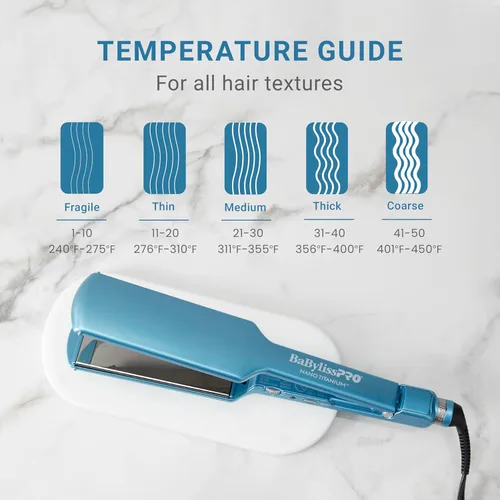 Miniatura 4 de BabylissPRO Nano Titanium Ultra-Thin Hair Straightener, Professional Flat Iron, 5-Inch Extended Plates for Faster Straightening, for All Hair Types