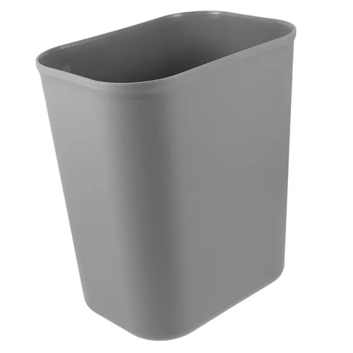 Pequeño bote de basura de oficina 15l contenedor de basura de cocina papelera tapa Gris