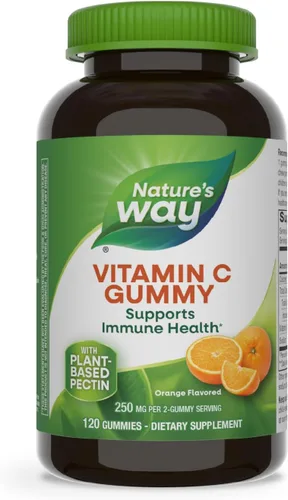 Nature's Way - Gomitas de vitamina C para apoyo inmunológico*, sabor a naranja, 250 mg, 120 gomitas