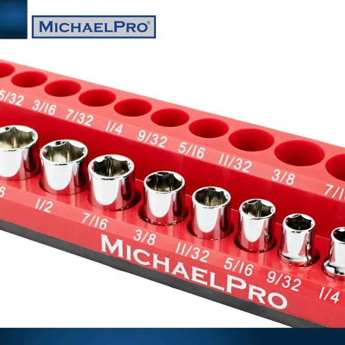 Miniatura 6 de MichaelPro MP014002 - Organizador magnético de zócalos, bandeja organizadora magnética de 3 piezas de 1/4 pulgadas, 3/8 pulgadas y 1/2 pulgadas