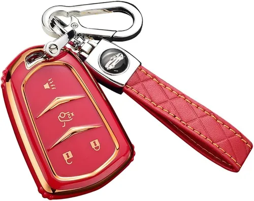 Miniatura 15 de ontto Funda para llavero compatible con Cadillac, Beige