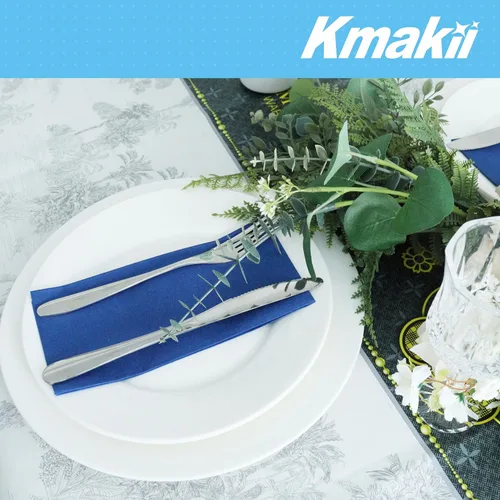 Miniatura 8 de KMAKII Paquete de 100 servilletas de papel de 2 capas de alta calidad, suaves, absorbentes, toallas desechables para bodas, fiestas, cenas y eventos