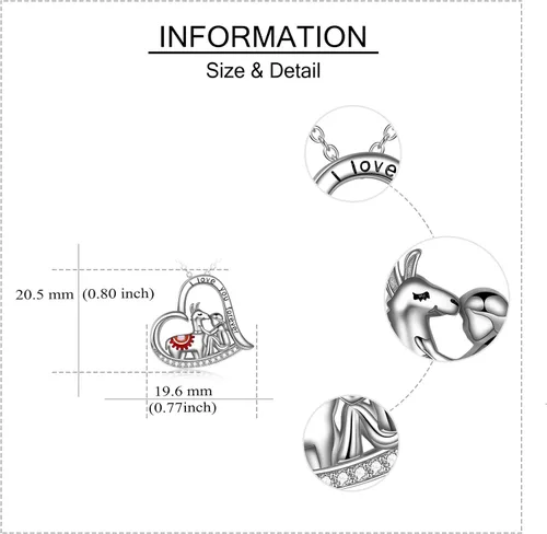 Miniatura 4 de ONEFINITY Llama Collar de plata de ley Alpaca Llama colgante collares para mujeres joyería regalos