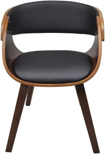 Miniatura 3 de Black & Brown Plywood Dining Chair, Ergonomic Cotton Polyurethane Seating, Modern Kitchen & Dining Room Furniture