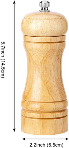 Miniatura 3 de Molinillo de pimienta de madera recargable, molinillo de pimienta, juego de molinillo de sal y pimienta ajustable, accesorios de cocina, molinillo