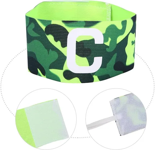 Miniatura 2 de Fydun Brazo de capitán de camuflaje, de nailon duradero, para equipos al aire libre, grupos deportivos, brazaletes de fútbol ajustables