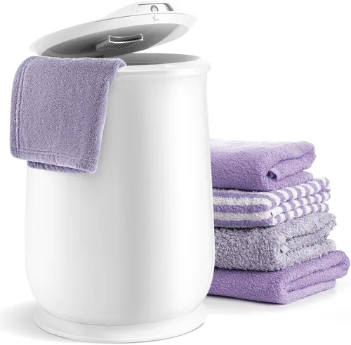 Miniatura 10 de Tangkula Calentador de toallas, calentador de toallas de 21 litros con tapa abatible, apagado automático de 1 hora, se adapta a hasta 2 toallas