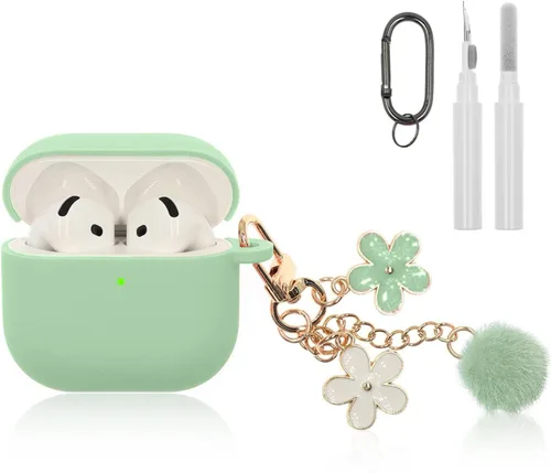 Miniatura 23 de Compatible con funda AirPods Pro 3, bonita funda protectora de silicona para Apple AirPods Pro 3 con kit de limpieza y llavero, accesorios