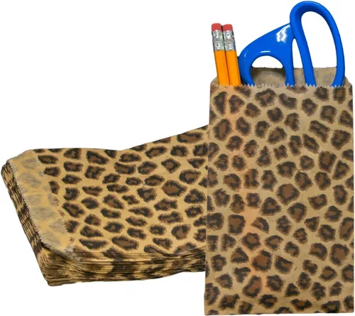 Miniatura 18 de Novel Box - Paquete de 100 bolsas planas de mercancía con estampado de cheurón azul de 4 x 6 pulgadas, elegante bolsa para regalos de cumpleaños