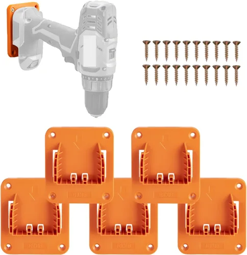 Miniatura 11 de Soporte de batería compatible con batería Ridgid de 18 V, montaje en pared, almacenamiento de batería para furgoneta de trabajo, estante, caja