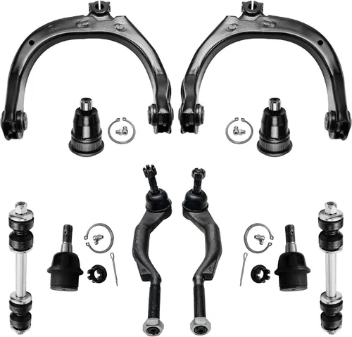 Miniatura 45 de Detroit Axle - Kit de suspensión frontal de 10 piezas para Jeep 2002-2004 Liberty, 2 brazos de control superiores con rótula 2 rótulas inferiores, 4