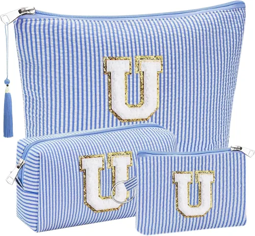 Miniatura 27 de Regalos Iniciales Bolsitas de Cosméticos de Viaje Juegos para Cartera, 3pcs Bolsitas Stoney Clover Dupes Bolsa de Maquillaje, Juego de Bolsas