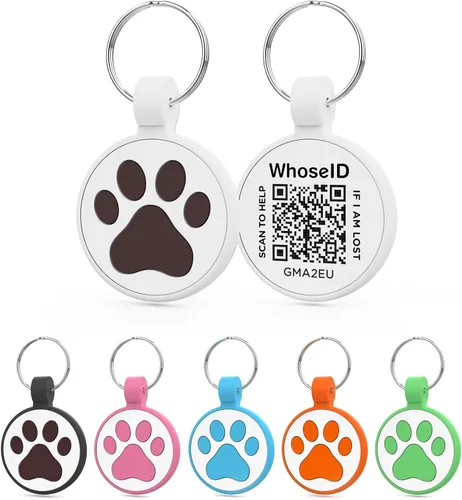 Miniatura 19 de Etiqueta para gatos con código QR, página de visualización de perfil en línea de mascotas, múltiples contactos de emergencia, silicona silenciosa