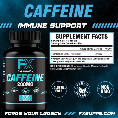 Miniatura 5 de NutraFX, pastillas de cafeína Pastillas, 0.007 onzas, doble fuerza y enfoque de energía, estimulante 100% natural, para la energía mental, alerta