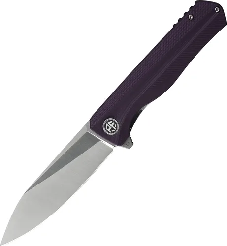 Miniatura 13 de Petrified fish PF818,3.54" D2 Blade, 3.67 oz G10 Handle Flipper Cuchillo plegable (fibra de carbono con mango G10, negro lavado a la piedra)