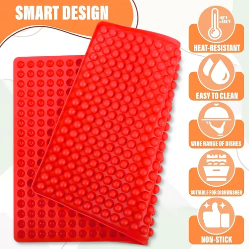 Miniatura 6 de Molde Boba 468-cavidad - Esterilla de silicona antiadherente flexible para hornear golosinas para perros, apta para lavavajillas, resistente al