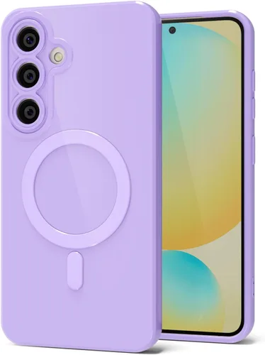 Miniatura 105 de Svanove para Samsung Galaxy S22 Funda de teléfono de silicona magnética, compatible con Magsafe, linda para mujeres, brillante color brillante, gel