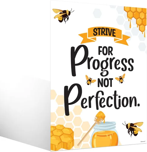 Miniatura 3 de Decorably 15 pósteres motivacionales de abeja para aula, 11 x 14 pulgadas, laminado mate, decoración inspiradora de abejas – tablones de anuncios