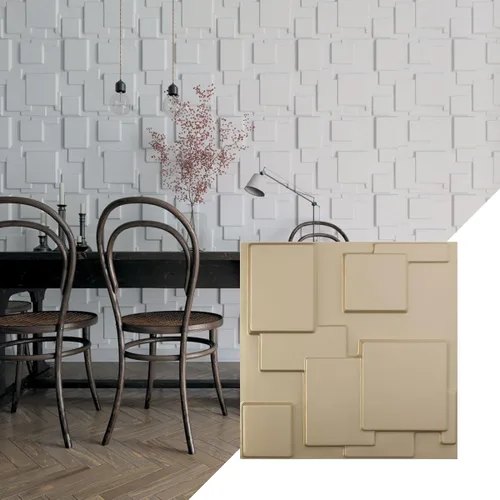 Miniatura 29 de Ekena Millwork WP20X20GOWH 19 5/8 pulgadas de ancho x 19 5/8 pulgadas de alto Gomez EnduraWall Decorativo 3D Panel de pared cubre 2.67 pies