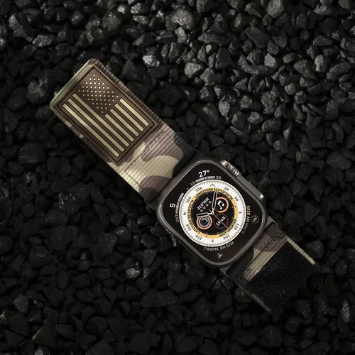 Miniatura 4 de Tefeca Serie Fortitude USA Band Ultra Ancho Compatible con Apple Watch Ultra 2/Ultra 49mm, Serie 10 46mm, Serie 9/8/7 45mm, SE2/SE/6/5/4 44mm